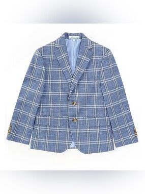 Class Club Blue Plaid Boys' Blazer